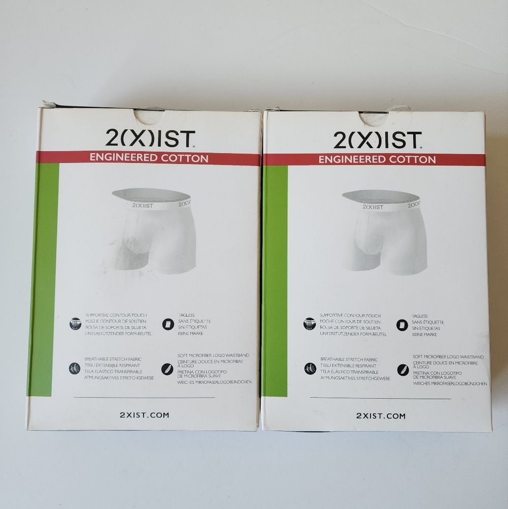2xist Men's Performance Cotton Boxer Briefs 2 x 3 Pack 6 Pairs Sz M - Picture 2 of 8